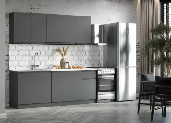 Кухонный гарнитур Стиль 2,0 м со столешницей современный практичный Альбина